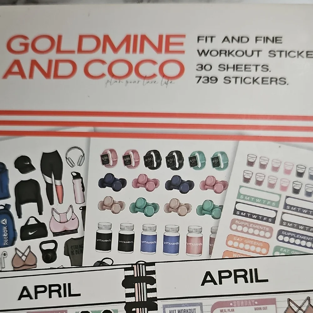 Goldmine and Coco Workout Stickerbook NIP